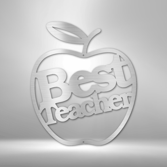 Best Teacher Steel Sign Laser Cut Powder Coated Home & Office Metal Wall Decor M